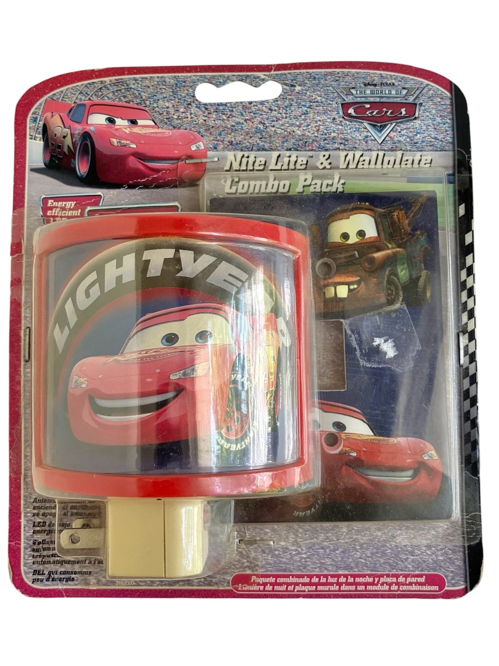 2009 Disney Pixar CARS Nite Lite & Switch Wall Plate Combo Pack